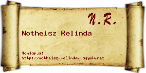Notheisz Relinda névjegykártya
